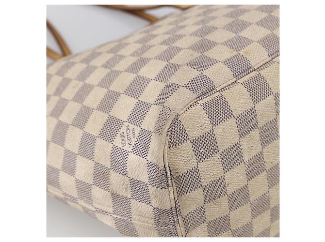 LOUIS VUITTON Borsa Tote Neverfull MM Damier Azur N41605 Auth LV LNZ052 - vista 16