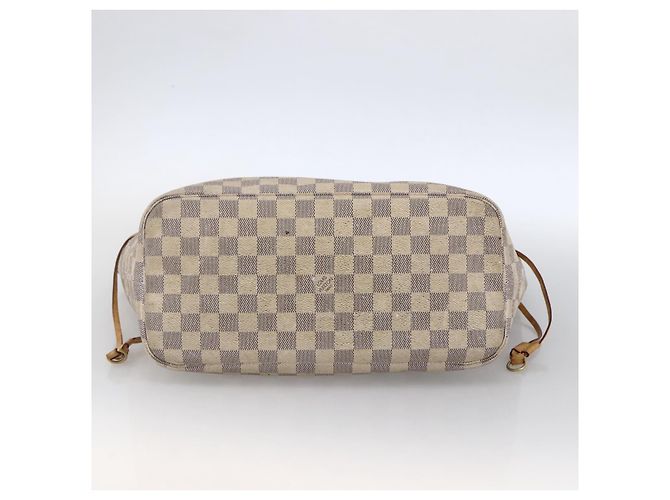 LOUIS VUITTON Borsa Tote Neverfull MM Damier Azur N41605 Auth LV LNZ052 - vista 5