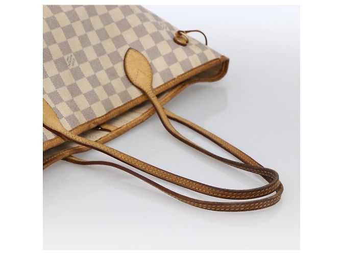 LOUIS VUITTON Borsa Tote Neverfull MM Damier Azur N41605 Auth LV LNZ052 - vista 7