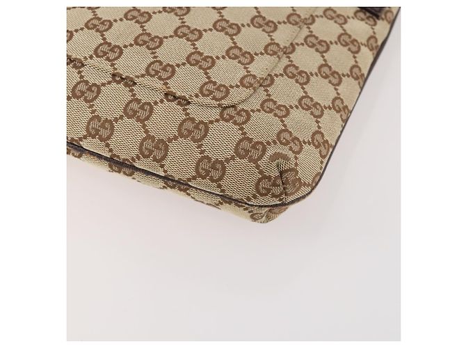 Borsa a Spalla GG Canvas Gucci Beige Argento 122793 Auth ep13100 - vista 10