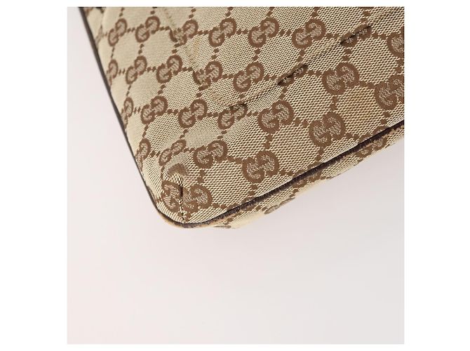 Borsa a Spalla GG Canvas Gucci Beige Argento 122793 Auth ep13100 - vista 11