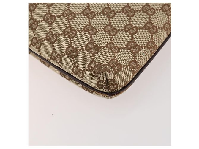Borsa a Spalla GG Canvas Gucci Beige Argento 122793 Auth ep13100 - vista 12