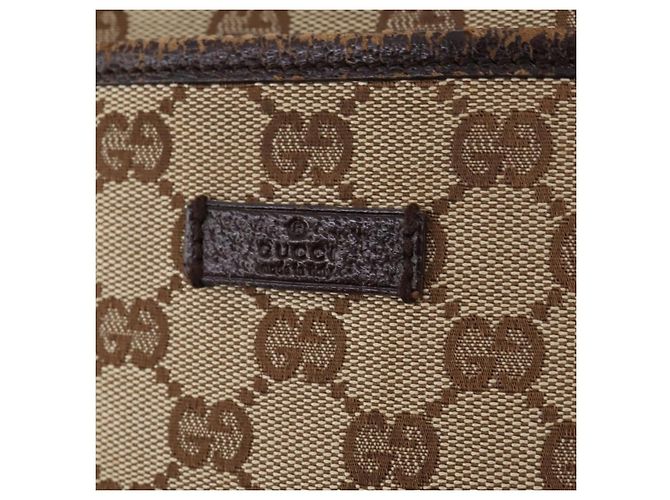 Borsa a Spalla GG Canvas Gucci Beige Argento 122793 Auth ep13100 - vista 14