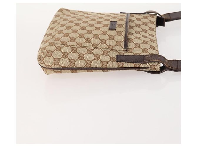 Borsa a Spalla GG Canvas Gucci Beige Argento 122793 Auth ep13100 - vista 4