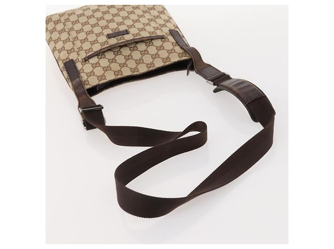 Borsa a Spalla GG Canvas Gucci Beige Argento 122793 Auth ep13100 - vista 7