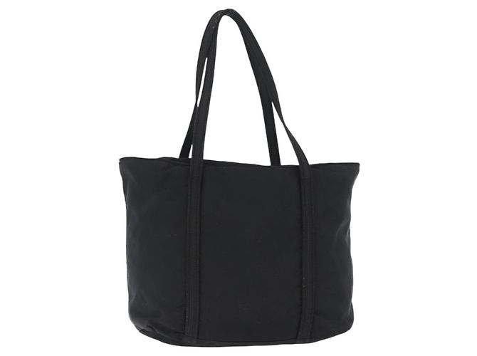 Borsa Tote Prada in nylon nero argento Auth bs32788 - vista 2