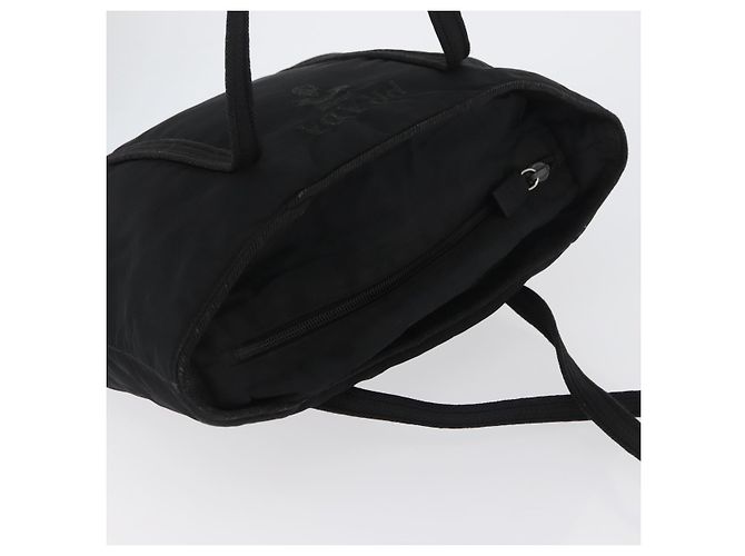 Borsa Tote Prada in nylon nero argento Auth bs32788 - vista 6