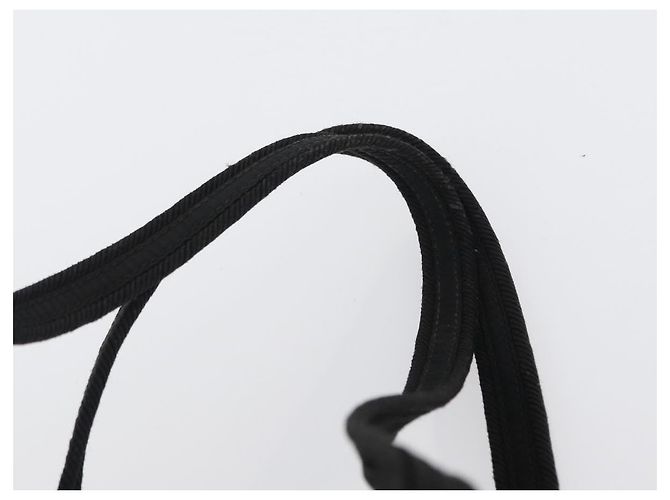 Borsa Tote Prada in nylon nero argento Auth bs32788 - vista 8