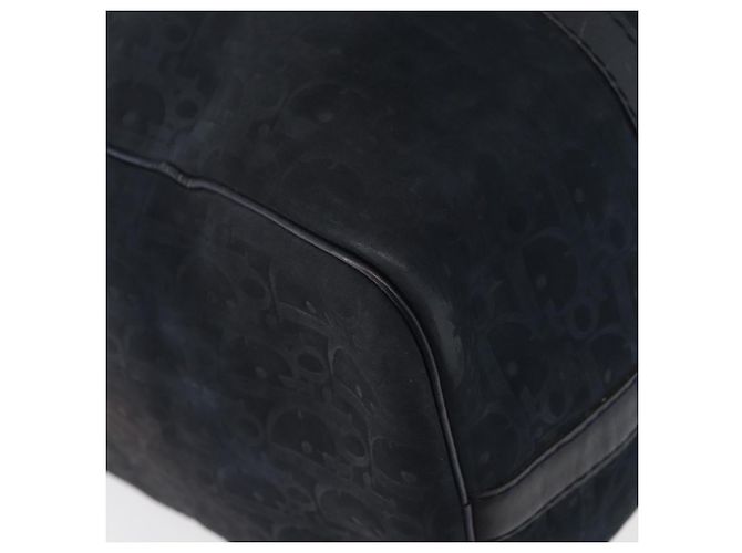 Borsa Boston Christian Dior in suede blu navy argento autentica mr2069 - vista 10