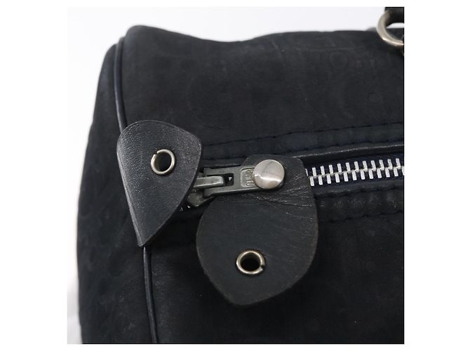 Borsa Boston Christian Dior in suede blu navy argento autentica mr2069 - vista 14