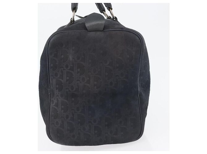 Borsa Boston Christian Dior in suede blu navy argento autentica mr2069 - vista 4