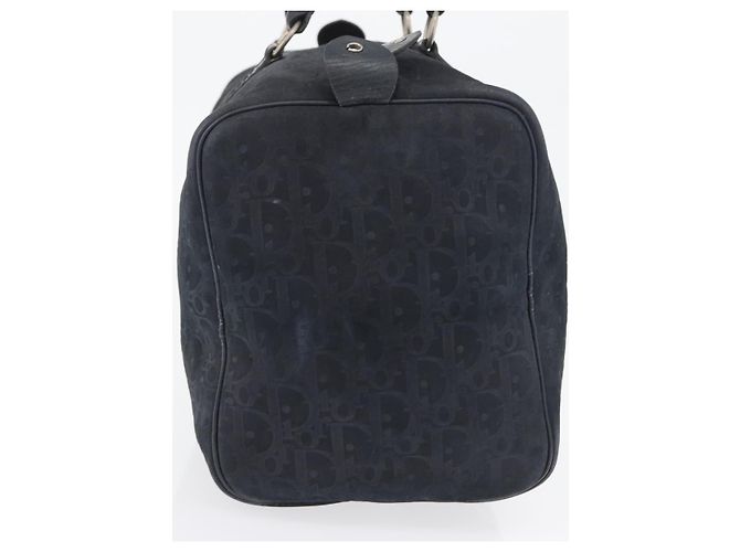Borsa Boston Christian Dior in suede blu navy argento autentica mr2069 - vista 5