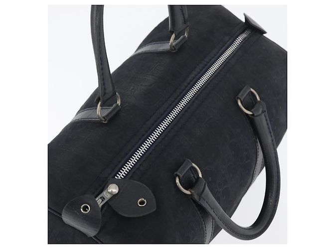 Borsa Boston Christian Dior in suede blu navy argento autentica mr2069 - vista 6