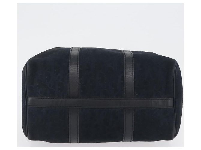 Borsa Boston Christian Dior in suede blu navy argento autentica mr2069 - vista 9