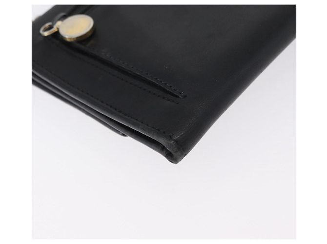 Borsa a Spalla Gancini in Pelle Oro Nero Salvatore Ferragamo Auth 173272 D'oro - vista 15