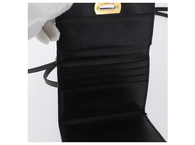 Borsa a Spalla Gancini in Pelle Oro Nero Salvatore Ferragamo Auth 173272 D'oro - vista 20