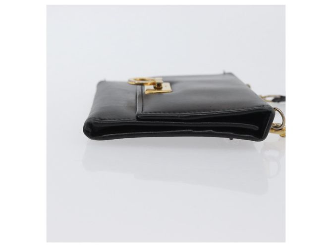 Borsa a Spalla Gancini in Pelle Oro Nero Salvatore Ferragamo Auth 173272 D'oro - vista 3