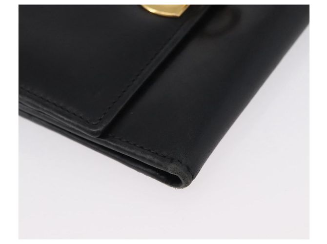 Borsa a Spalla Gancini in Pelle Oro Nero Salvatore Ferragamo Auth 173272 D'oro - vista 9