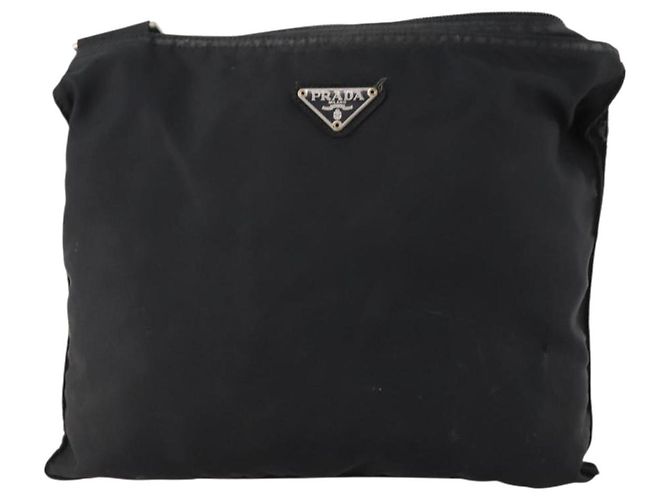 Borsa a Spalla PRADA in Nylon Nero Argento Autentica bs33344 - vista 13