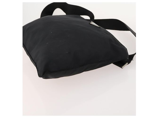 Borsa a Spalla PRADA in Nylon Nero Argento Autentica bs33344 - vista 3