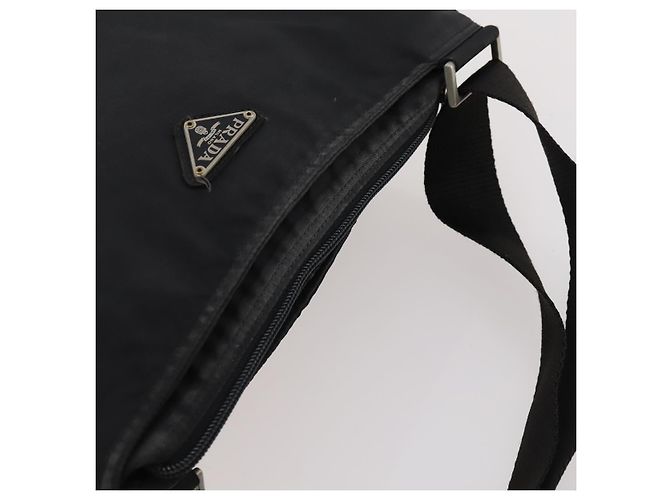 Borsa a Spalla PRADA in Nylon Nero Argento Autentica bs33344 - vista 6