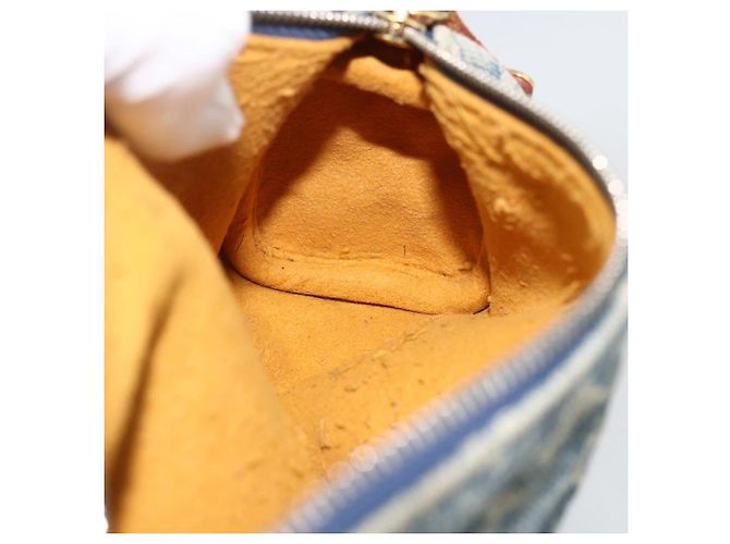 LOUIS VUITTON Denim Trousse Speedy PM Accessory Pouch M95082 Auth LNZ411A Blue - view 11
