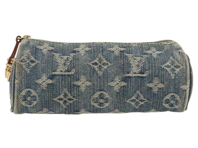LOUIS VUITTON Denim Trousse Speedy PM Accessory Pouch M95082 Auth LNZ411A Blue - view 13