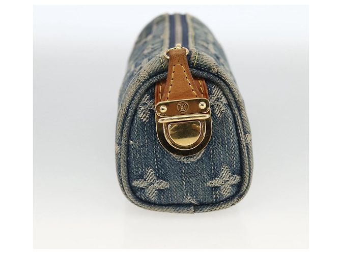 LOUIS VUITTON Denim Trousse Speedy PM Accessory Pouch M95082 Auth LNZ411A Blue - view 3