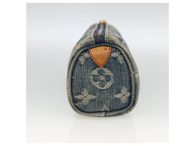 LOUIS VUITTON Denim Trousse Speedy PM Accessory Pouch M95082 Auth LNZ411A Blue - view 4