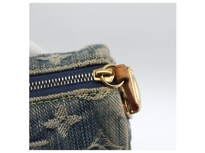 LOUIS VUITTON Denim Trousse Speedy PM Accessory Pouch M95082 Auth LNZ411A Blue - view 9