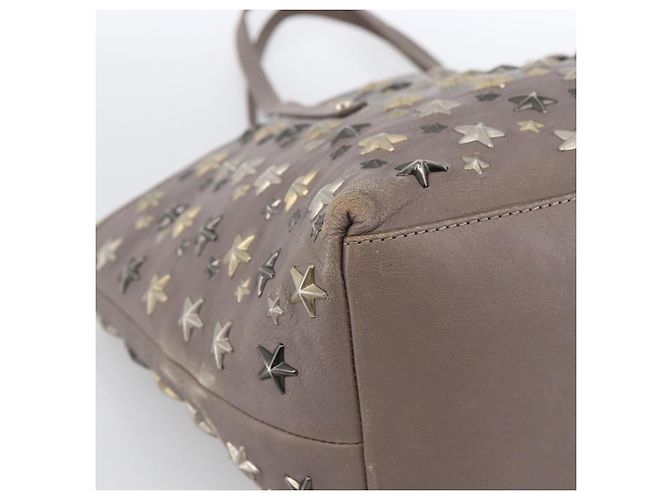 Sac Tote en Cuir Gris Jimmy Choo Auth bs33580 Marron - vue 14