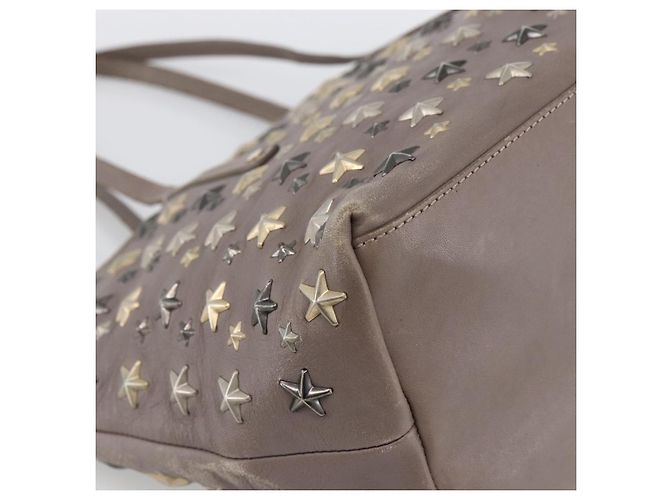Sac Tote en Cuir Gris Jimmy Choo Auth bs33580 Marron - vue 16