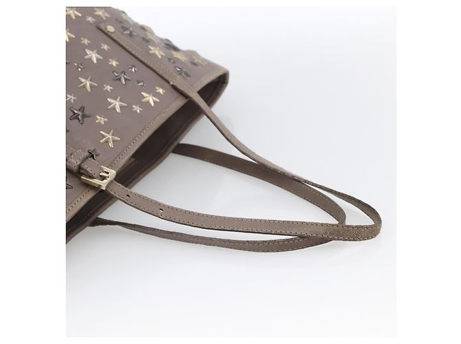 Sac Tote en Cuir Gris Jimmy Choo Auth bs33580 Marron - vue 7
