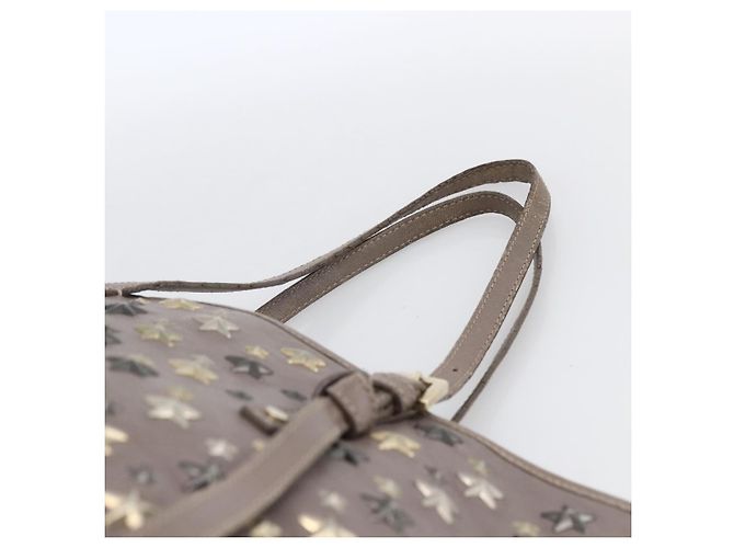 Sac Tote en Cuir Gris Jimmy Choo Auth bs33580 Marron - vue 8