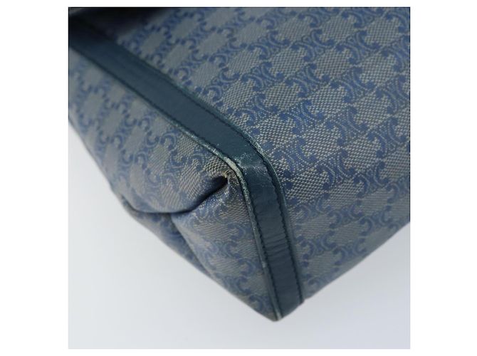 Céline Sac à bandoulière en toile Macadam CELINE PVC bleu marine or Auth LNZ098 Doré - vue 14