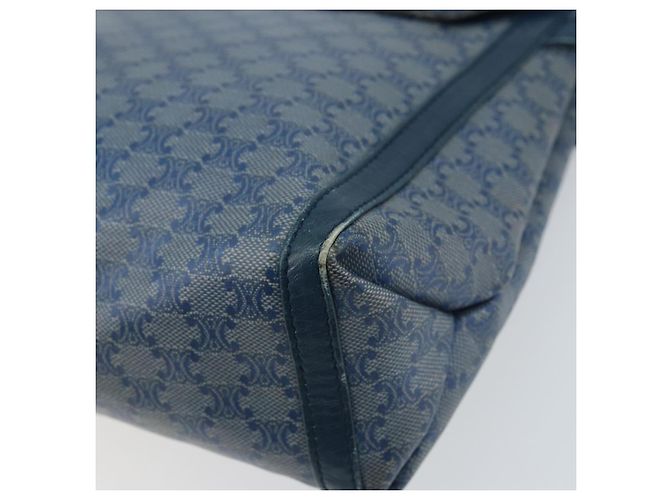 Céline Sac à bandoulière en toile Macadam CELINE PVC bleu marine or Auth LNZ098 Doré - vue 15