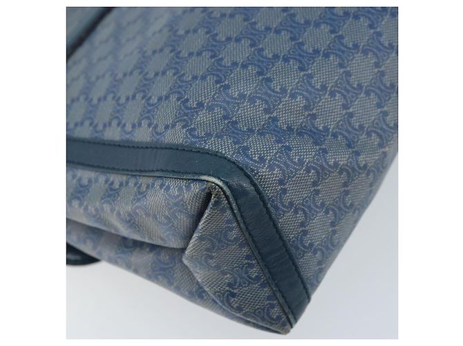 Céline Sac à bandoulière en toile Macadam CELINE PVC bleu marine or Auth LNZ098 Doré - vue 16