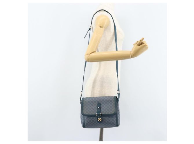 Céline Sac à bandoulière en toile Macadam CELINE PVC bleu marine or Auth LNZ098 Doré - vue 23