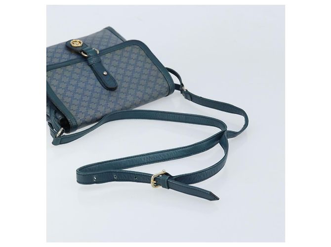 Céline Sac à bandoulière en toile Macadam CELINE PVC bleu marine or Auth LNZ098 Doré - vue 7