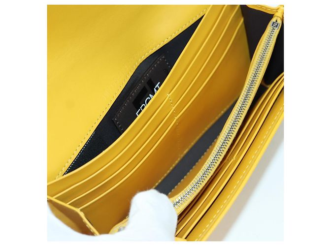 FENDI xFRGMTxPOKEMON Portafoglio a Catena in Tela Zucca Drago Nero Auth 166959SM - vista 9