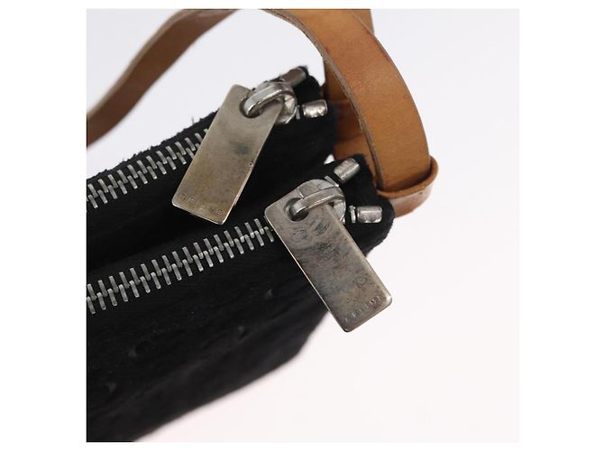 Céline CELINE C Macadam Canvas Schultertasche aus Wildleder Schwarz Silber Authentisch ki6507 - Ansicht 10