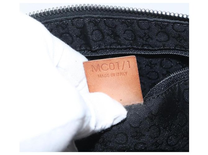 Céline CELINE C Macadam Canvas Schultertasche aus Wildleder Schwarz Silber Authentisch ki6507 - Ansicht 12