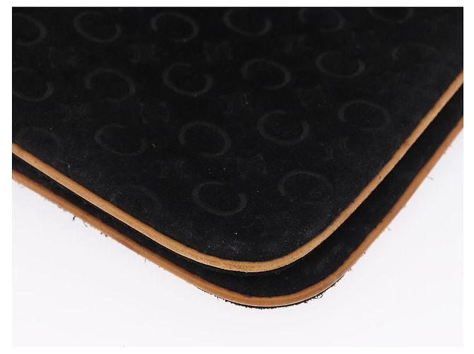 Céline CELINE C Macadam Canvas Schultertasche aus Wildleder Schwarz Silber Authentisch ki6507 - Ansicht 15