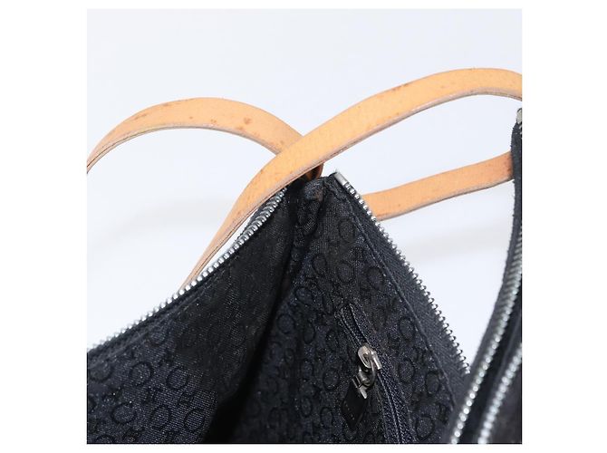 Céline CELINE C Macadam Canvas Schultertasche aus Wildleder Schwarz Silber Authentisch ki6507 - Ansicht 21