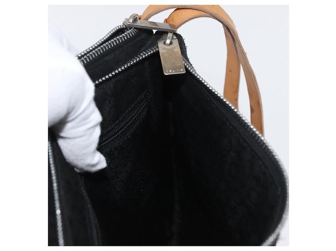 Céline CELINE C Macadam Canvas Schultertasche aus Wildleder Schwarz Silber Authentisch ki6507 - Ansicht 22