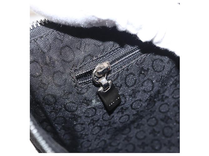Céline CELINE C Macadam Canvas Schultertasche aus Wildleder Schwarz Silber Authentisch ki6507 - Ansicht 23