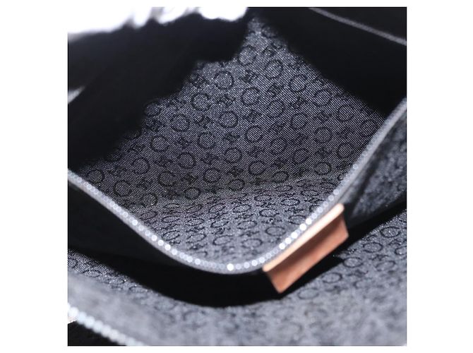Céline CELINE C Macadam Canvas Schultertasche aus Wildleder Schwarz Silber Authentisch ki6507 - Ansicht 24