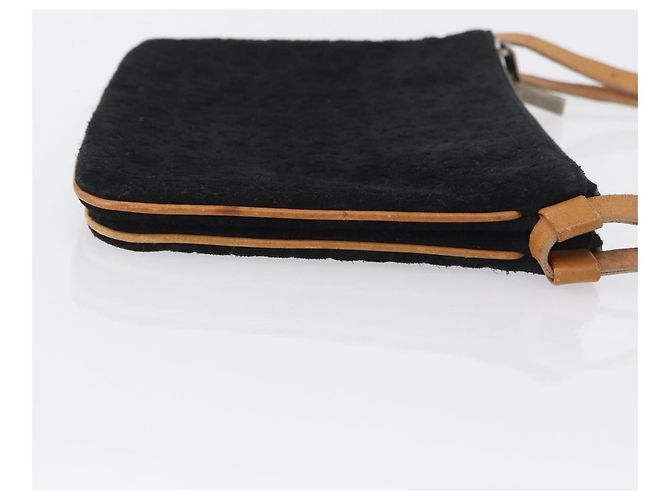 Céline CELINE C Macadam Canvas Schultertasche aus Wildleder Schwarz Silber Authentisch ki6507 - Ansicht 3