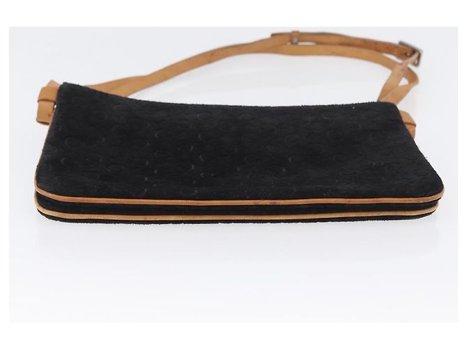 Céline CELINE C Macadam Canvas Schultertasche aus Wildleder Schwarz Silber Authentisch ki6507 - Ansicht 5