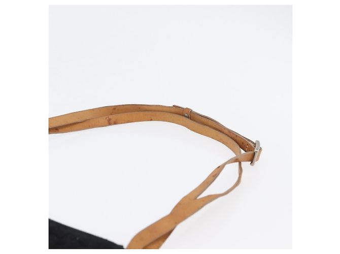 Céline CELINE C Macadam Canvas Schultertasche aus Wildleder Schwarz Silber Authentisch ki6507 - Ansicht 8